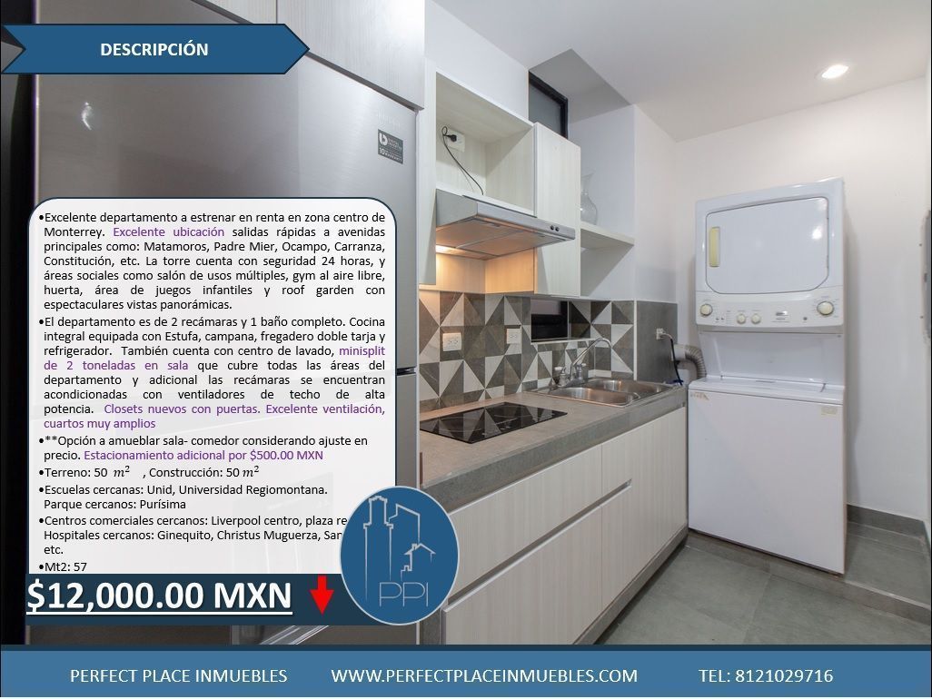 1 de 27: DEPTO. EN RENTA, EL SEMILLERO, MTY