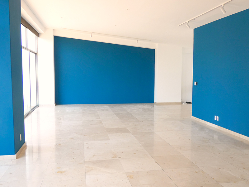 Vista desde llegada, sala y comedor