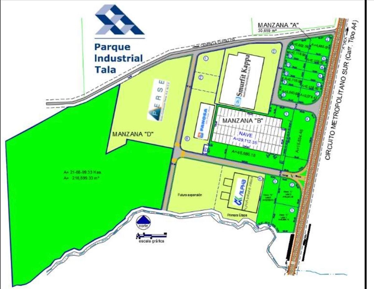 layout del PARQUE INDUSTRIAL