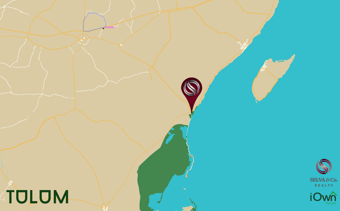 Lote tustico de alta densidad dentro de la ciudad de Tulum, sobre la Carretera T
