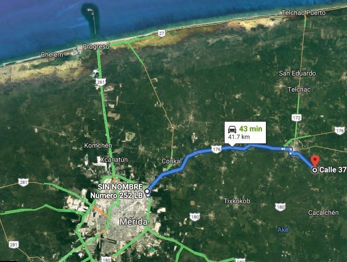 A 43 MINUTOS DE MERIDA