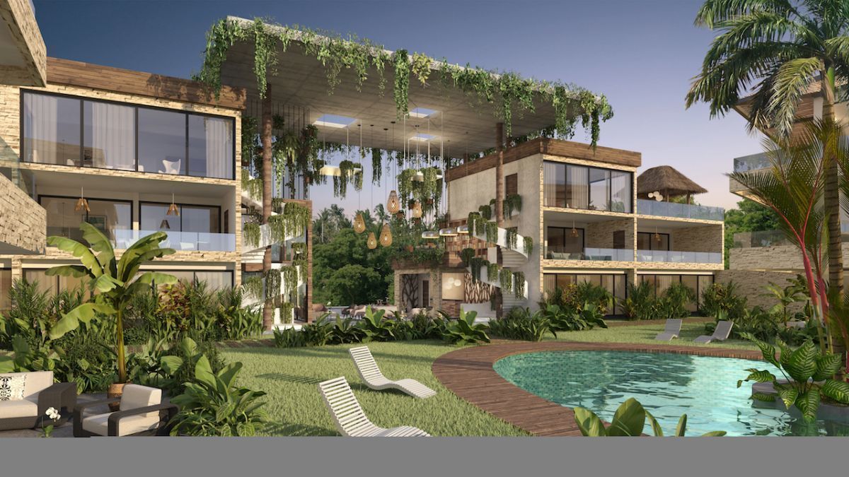 Condominio de lujo con amenidades en Tulum Ciudad