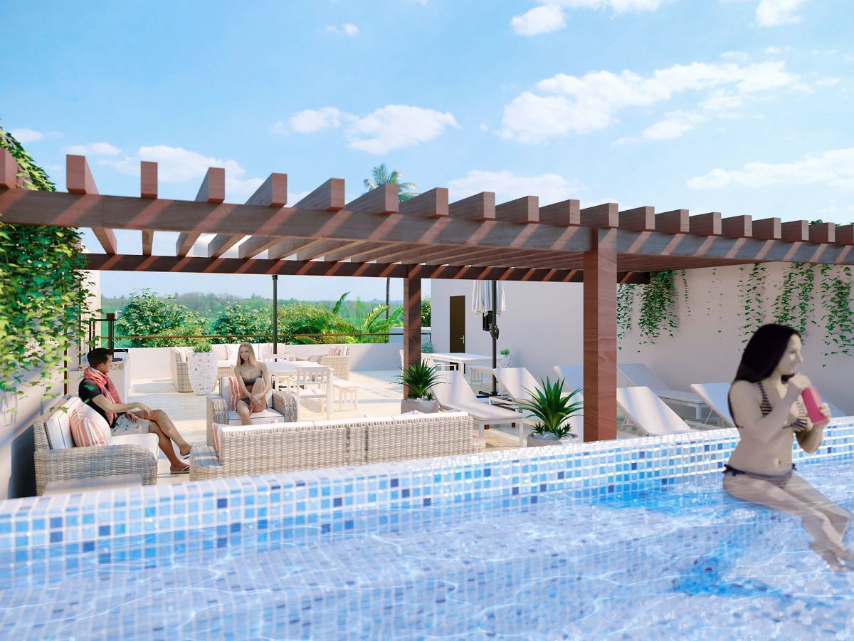 Penthouse con amenidades:alberca, area de asador y gimnasio