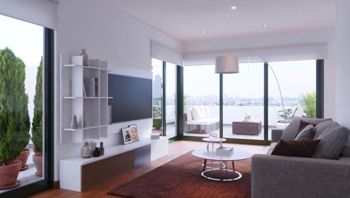 5 de 7: Sala de estar duplex de departamentos 401 y 402.