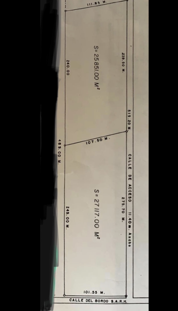 1 de 2: PLANO DEL TERRENO
