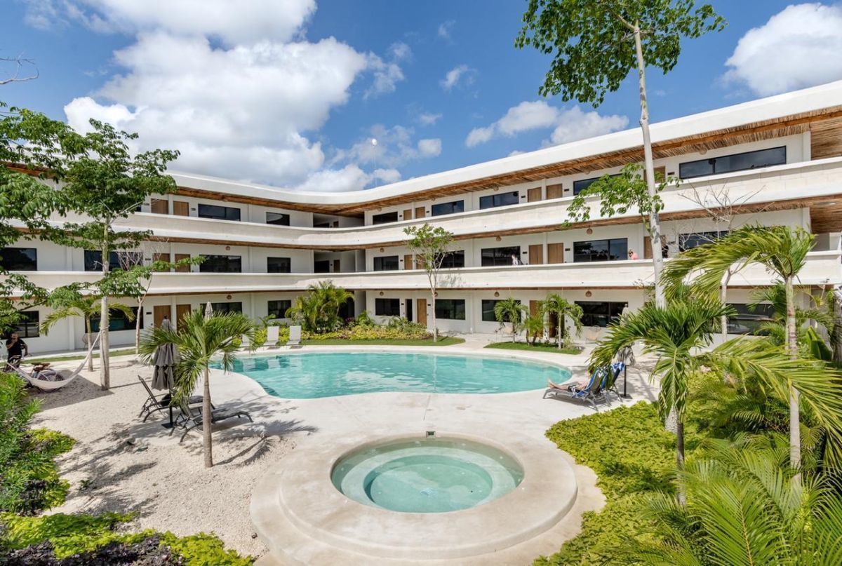 Departamento de 2 recamaras en venta en Tulum con amenidades: alberca, gimnasio,