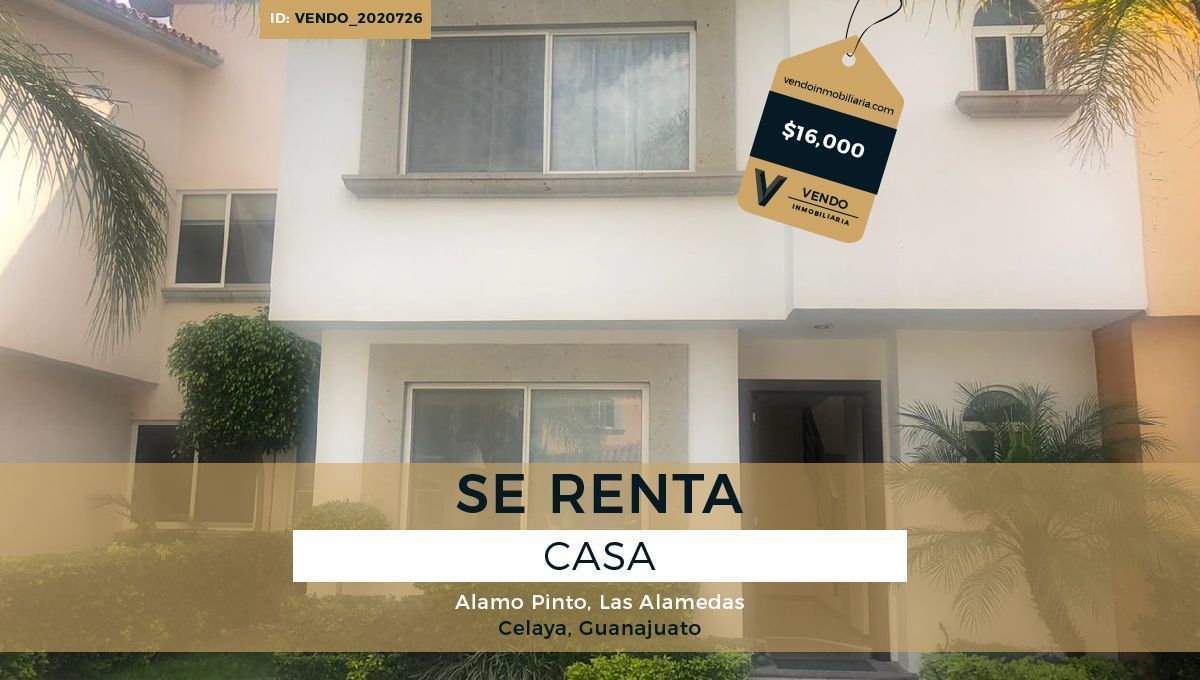 VD-2020726 Renta de Casa 3 Recamaras, Colonia Las Alamedas; Celaya  Guanajuato. | EasyBroker