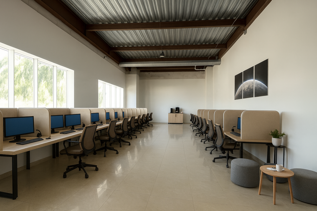 3 de 11: Imagen generada con IA propuesta oficina