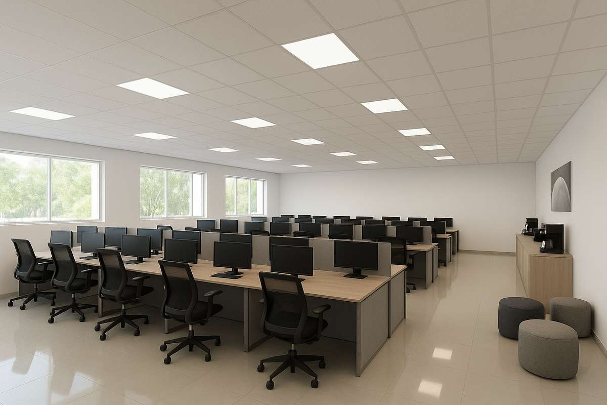 2 de 11: Imagen generada con IA propuesta oficina