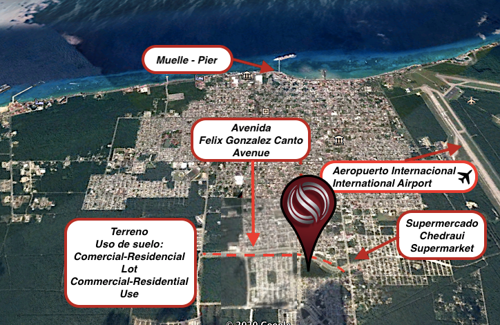 Terreno uso de suelo comercial-multifamiliar en venta en Cozumel