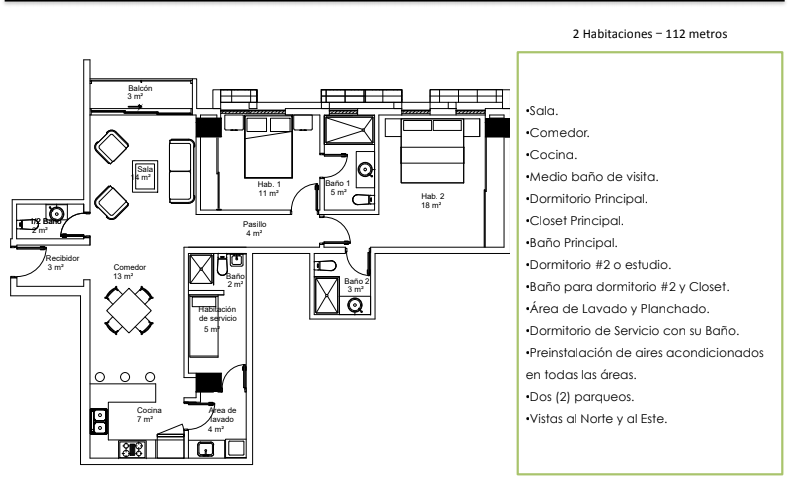 31 de 36: Apartamentos modelo A
Mistral by (112 Metros – 2 HabS)