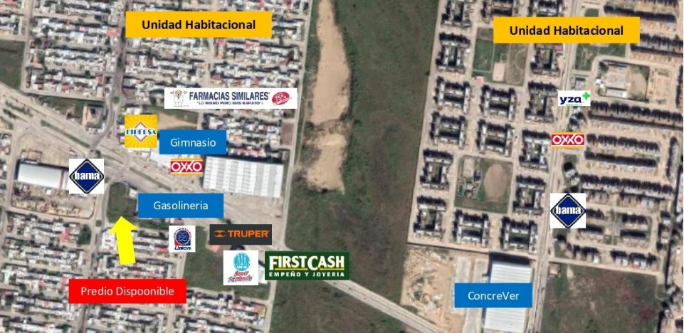Terreno en Venta en Blvd. Coatzacoalcos, Fracc. Cd. Olmeca, Veracruz,  México.