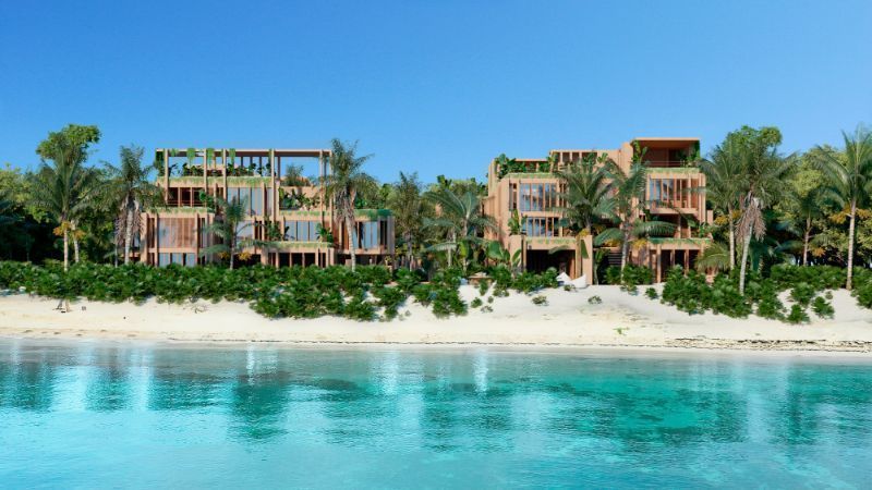 Departamento frente al mar con alberca privada, club de playa privado y amenidad