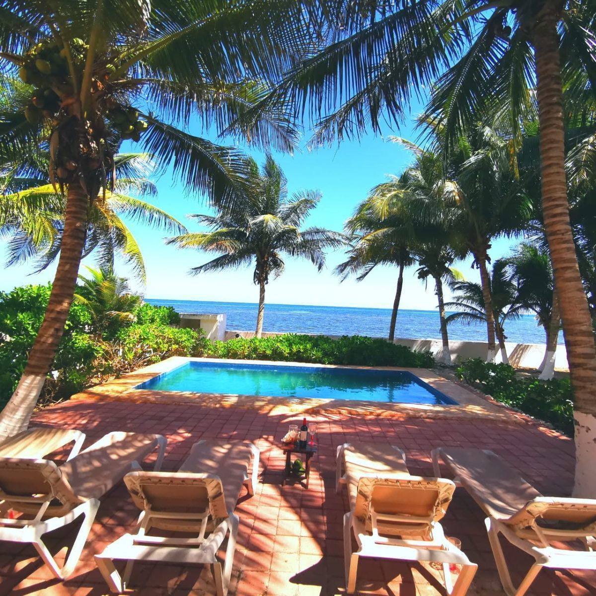 Casa Amueblada Frente al Mar en Puerto Morelos