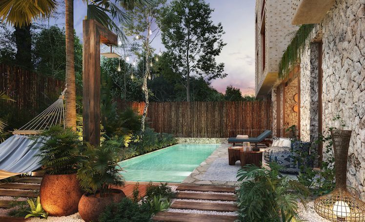 Condominio de lujo con jardín y 2 albercas, sistema lock off,
