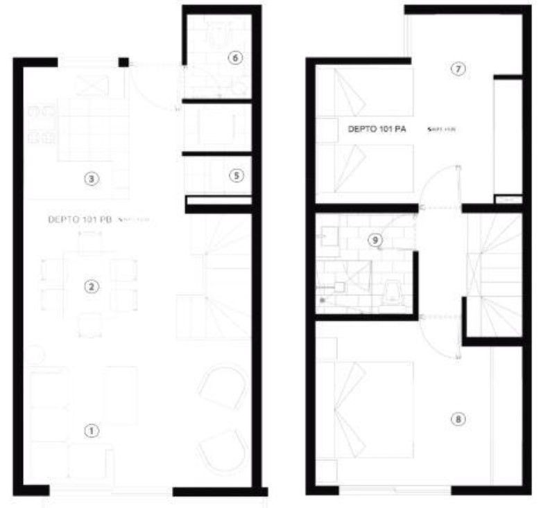Departamento 95m2 de 2 recamaras en 2 niveles con balcon en Cuauhtemoc  PreVenta