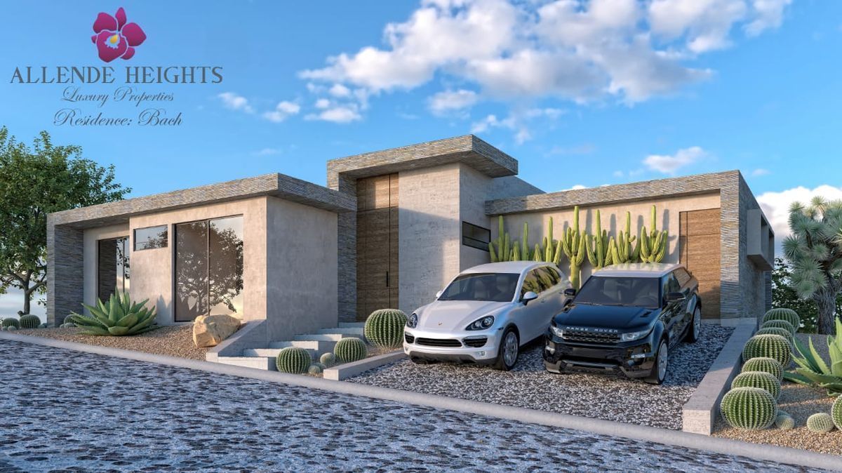 3 de 14: FACHADA FRONTAL MODELO DE CASA BACH