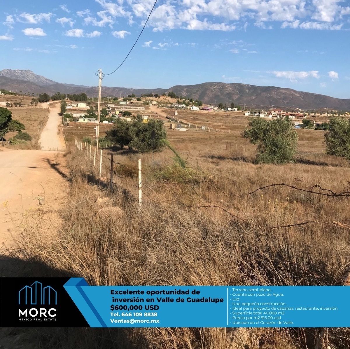 Venta de 4 Hectáreas en Valle de Guadalupe