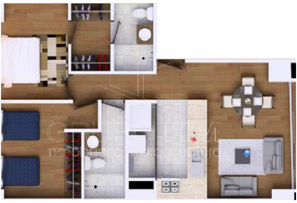 1 de 17: Planta Arquitectonica del departamento