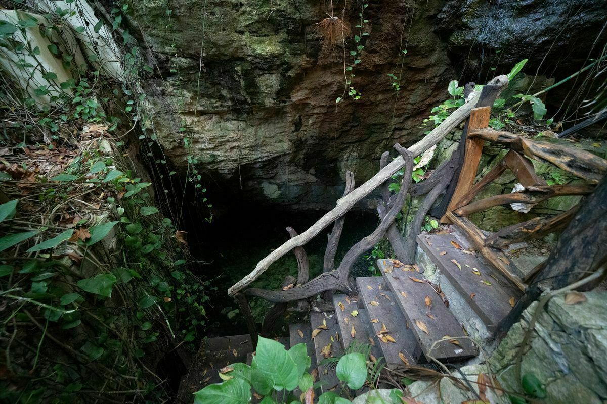 26 of 34: The Sacbe private cenote with fish and turtles