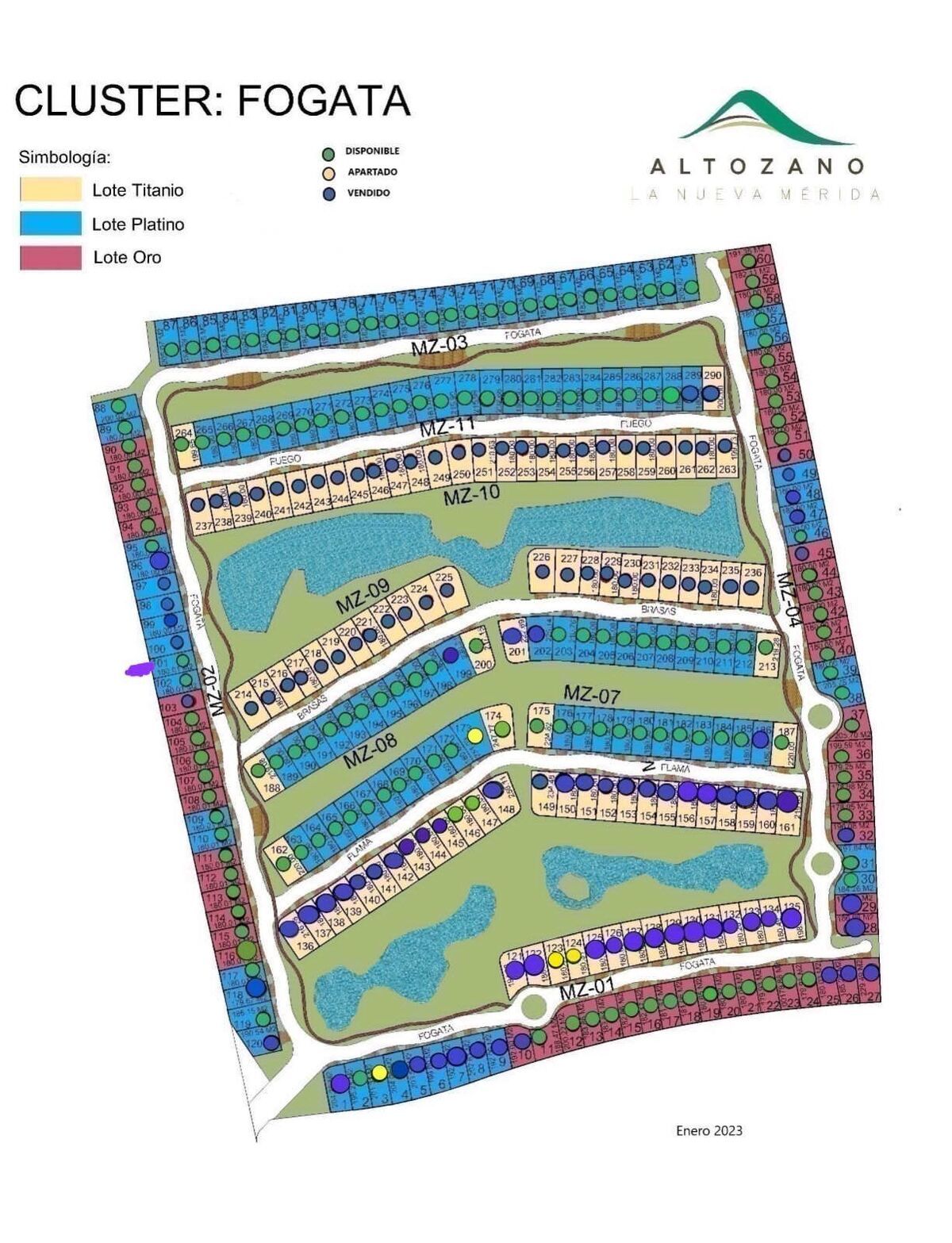 5 of 25: Lote ubicación dentro del cluster
