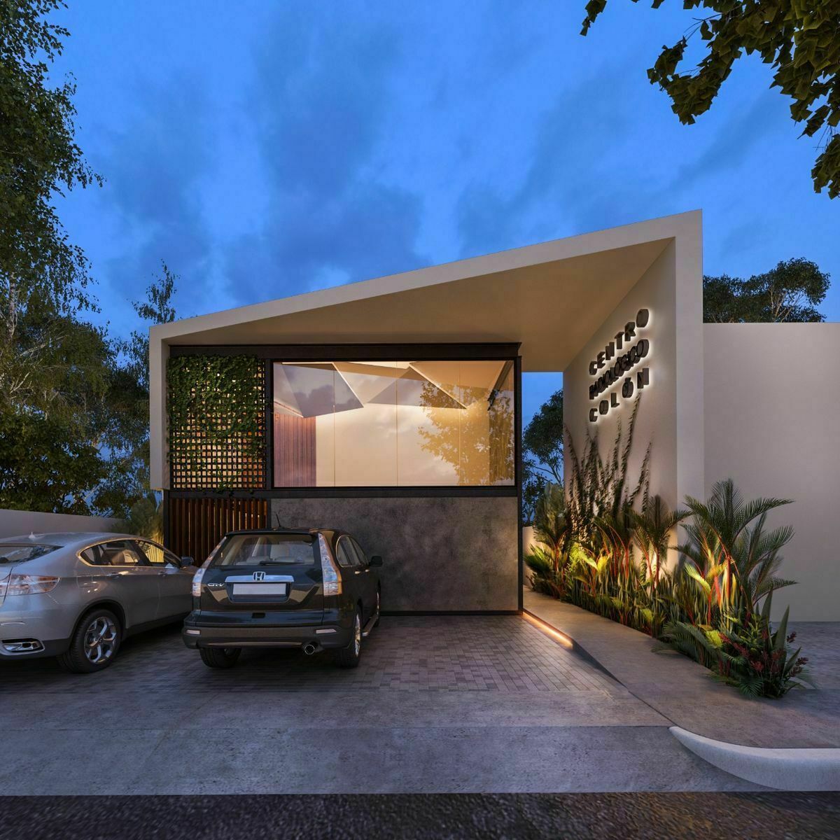 2 de 39: Fachada de noche 