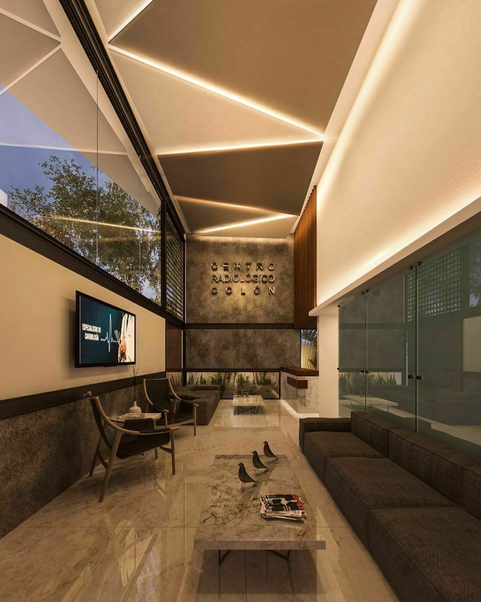 3 de 39: Sala de espera doble altura