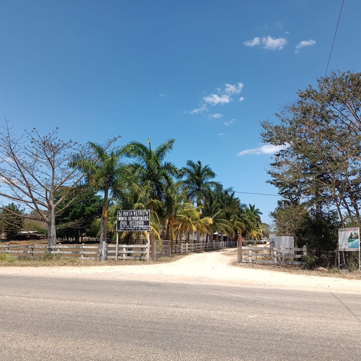 Terreno sobre carretera en Castamay Campeche.