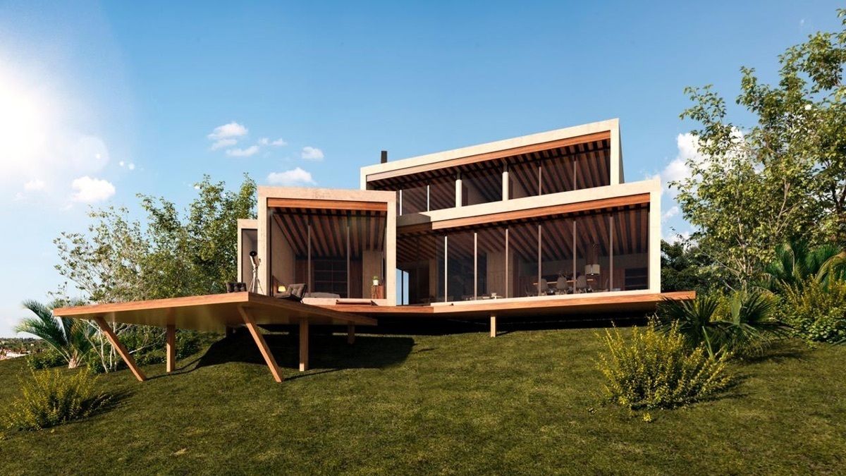 4 de 14: Proyecto arquitectónico realizado para este terreno