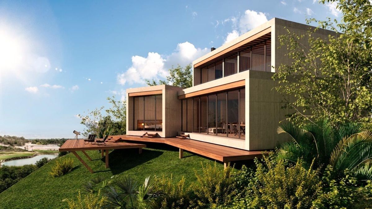 8 de 14: Proyecto arquitectónico realizado para este terreno