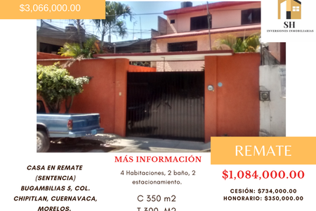 CASA EN VENTA CHIPITLAN, CUERNAVACA, MORELOS. | EasyBroker