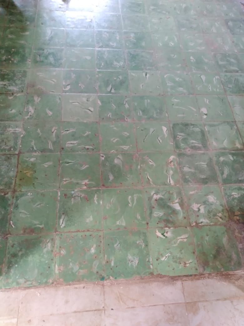 Piso de la parte colonial de la casa, original