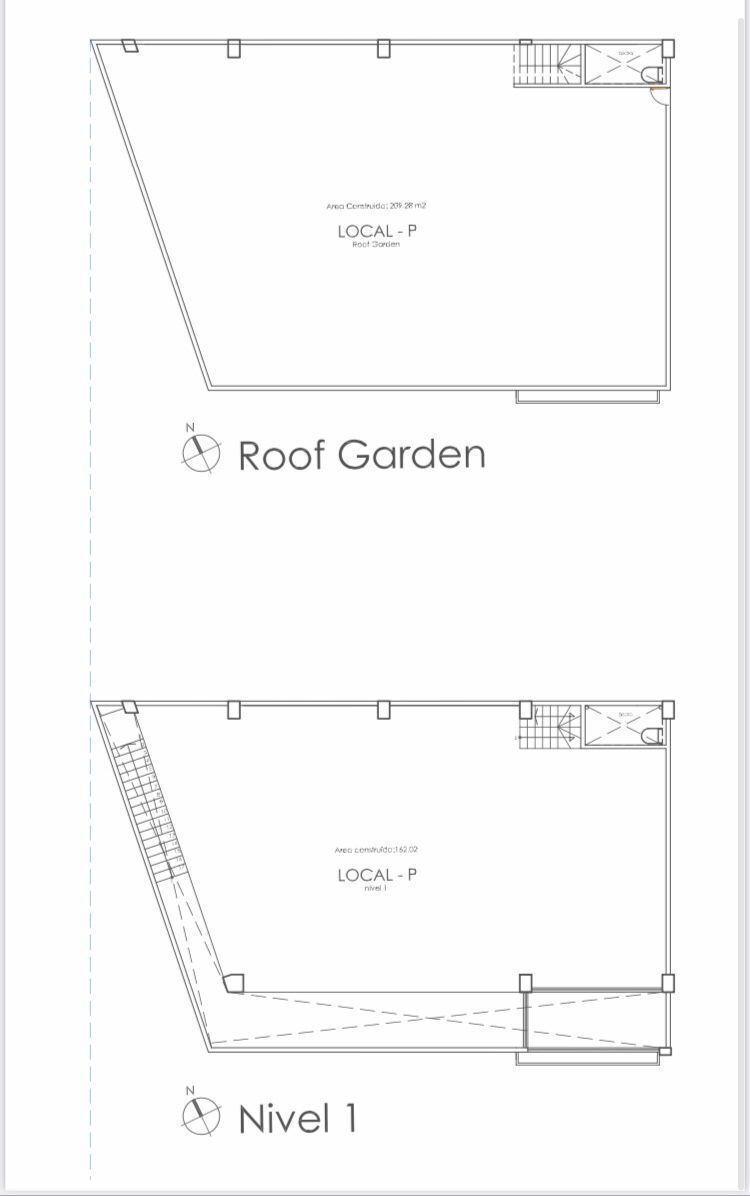 6 de 7: Planta arquitectónica Roof Garden y Local P