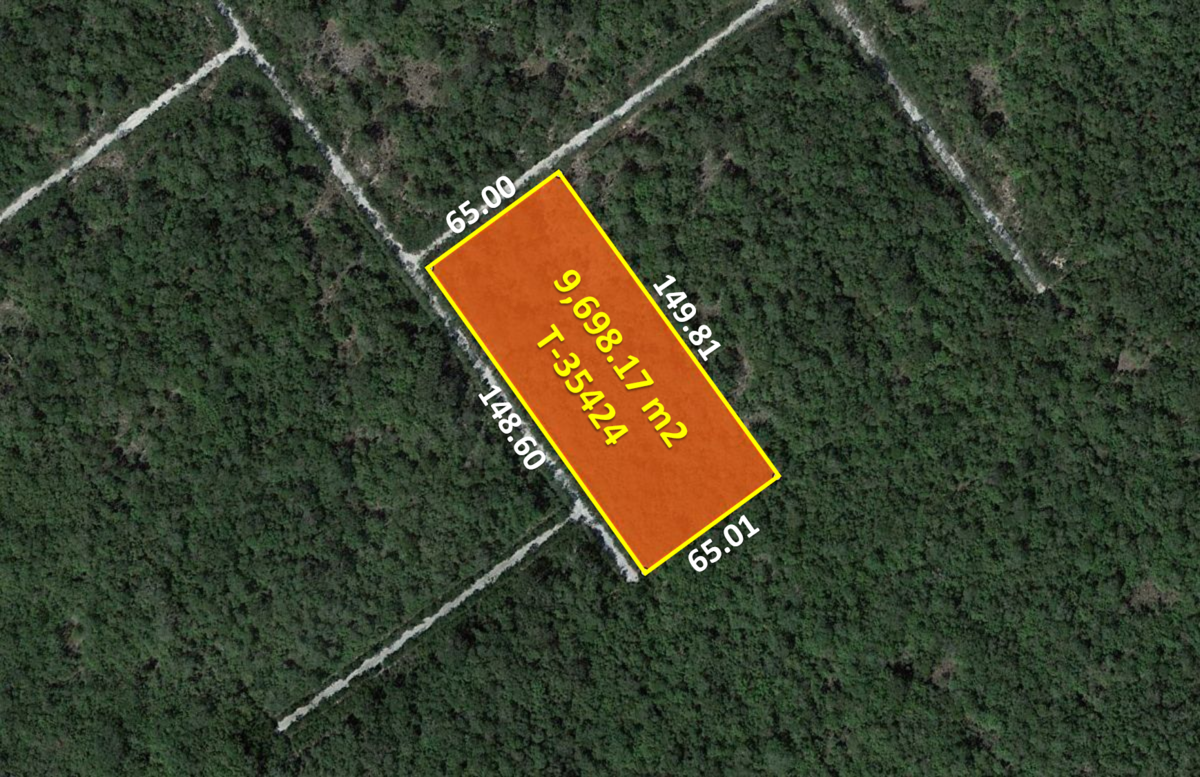 Terreno de 9,698.17 m2 en Kikteil, Mérida, Yucatán