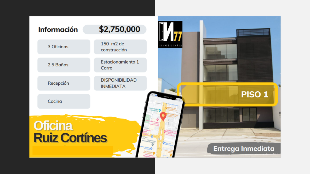 Oficina en el corazón de la zona financiera en Boca del rio