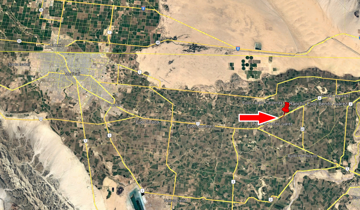 2 de 12: Vista aérea de la posición del terreno
