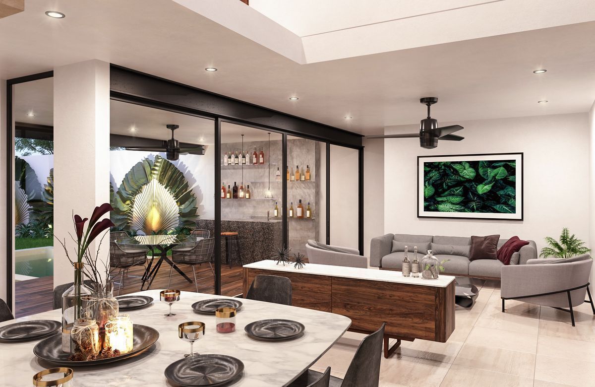 3 de 12: Sala con vista a la terraza