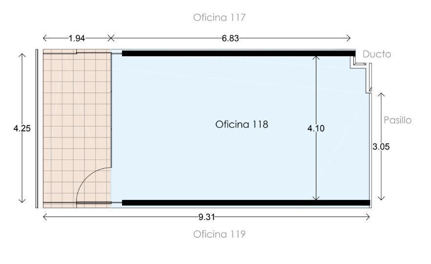 11 de 13: plano oficina con terraza