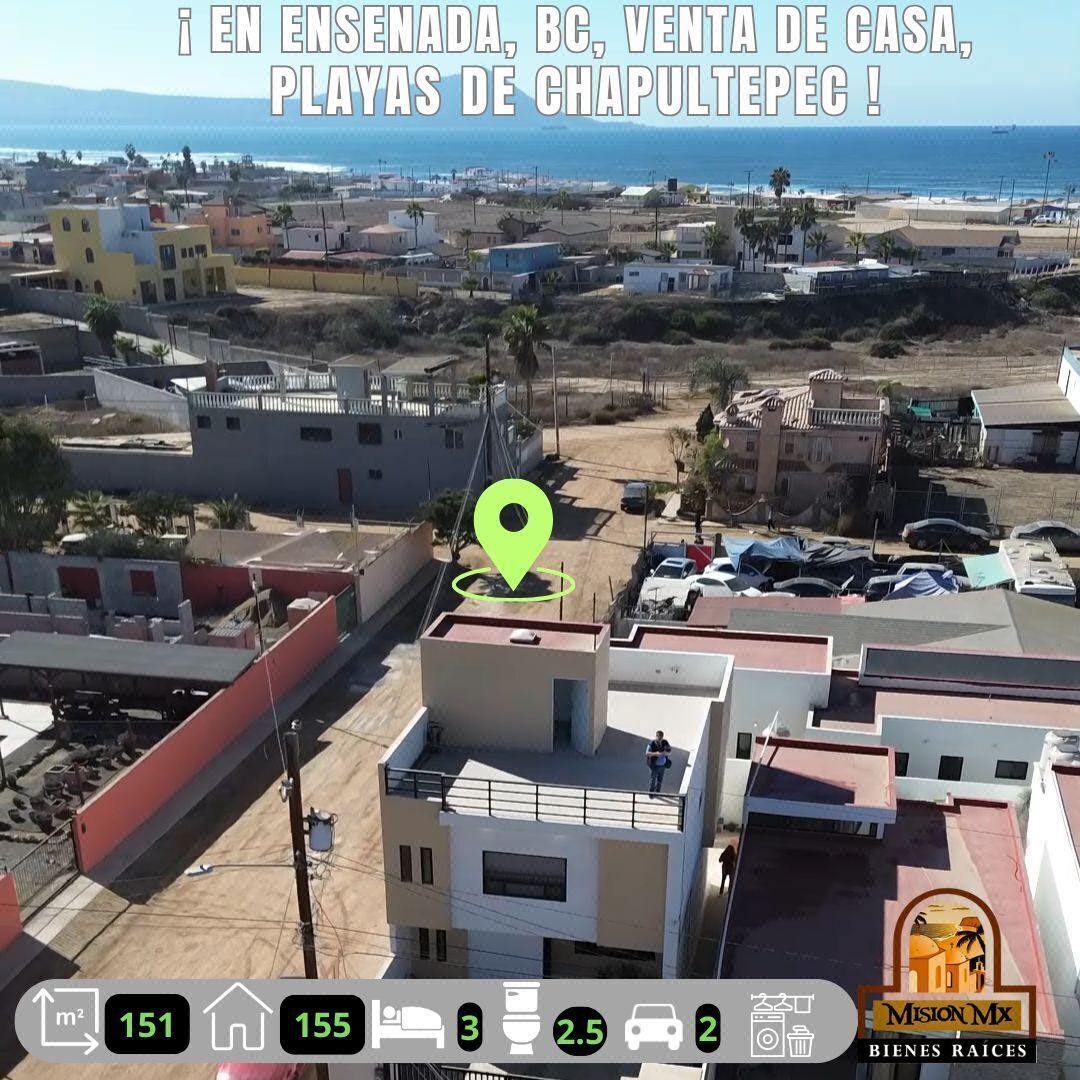 Casa con VISTA AL MAR en esquina, Playas De Chapultepec