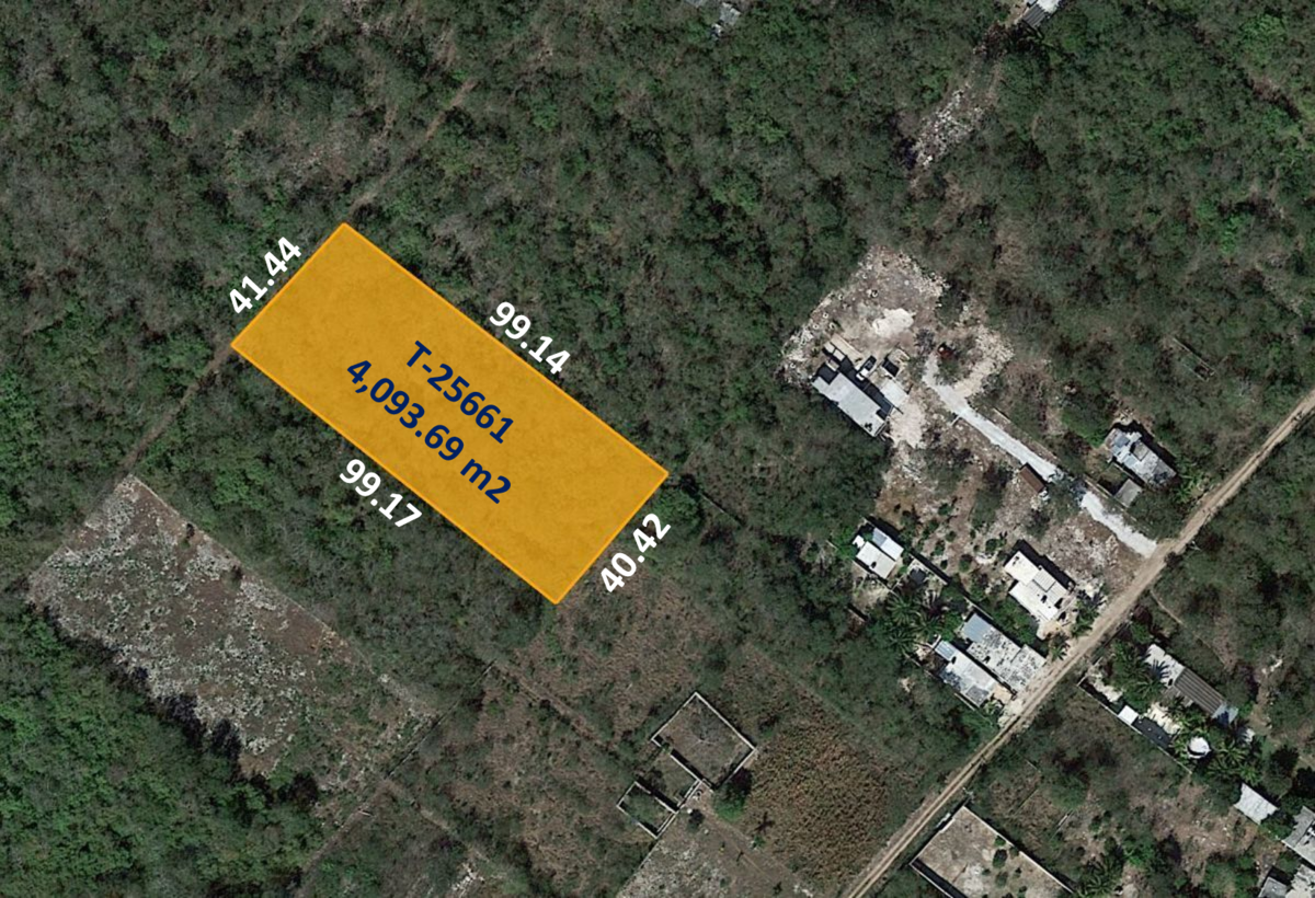 Terreno de 4,093.69 m2 en Xcunya Mérida Yucatán