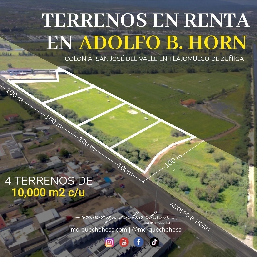 3 terrenos en renta en Villas de la hacienda, Tlajomulco de zuniga, Jalisco  