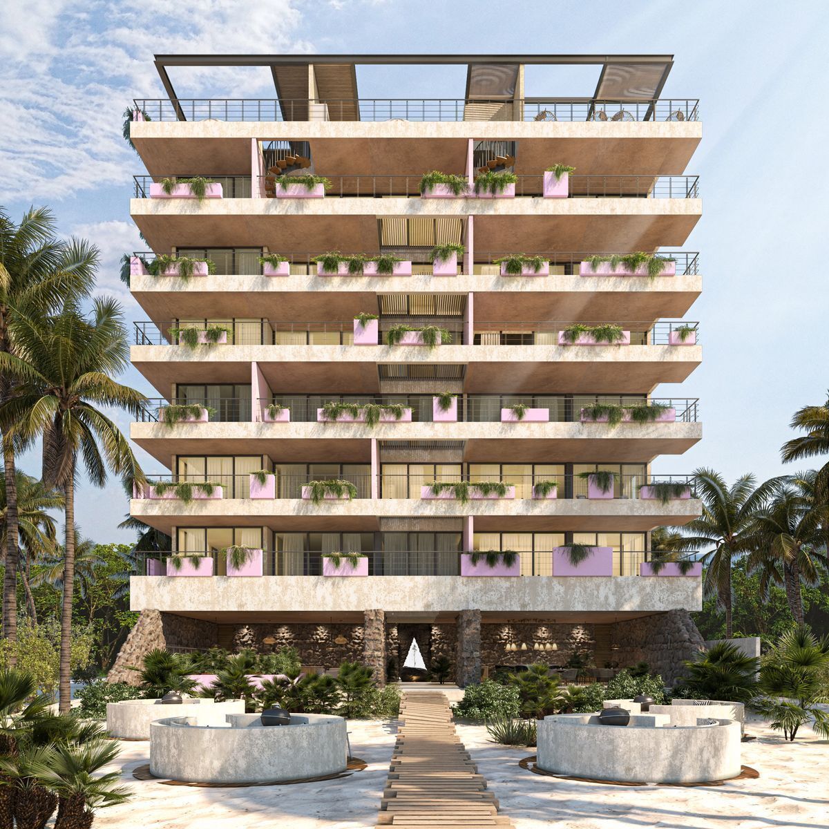 5 de 16: Rosa Palmar, departamentos, mar, playa,venta, yucatan