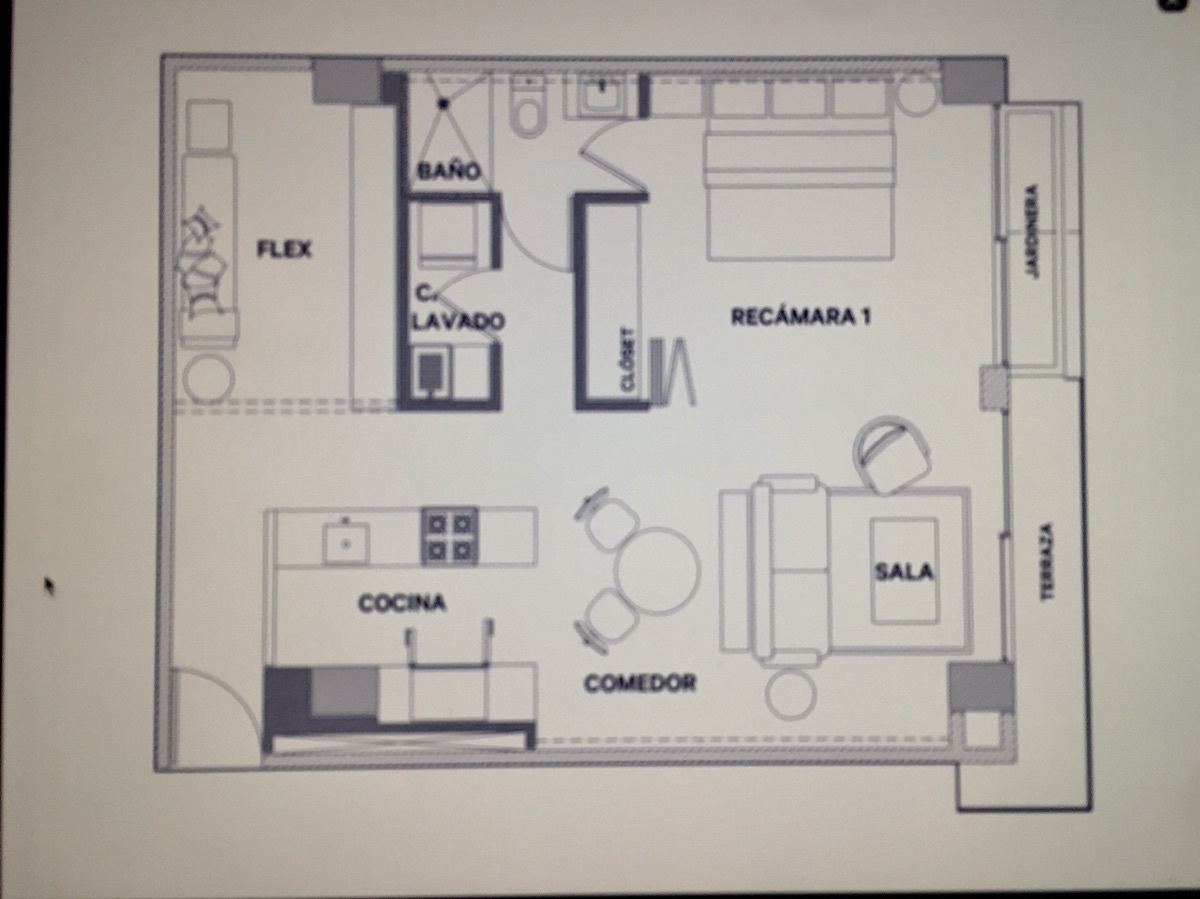 21 de 32: plano del departamento