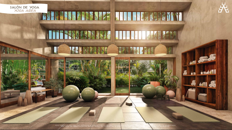 13 of 18: Salón de yoga