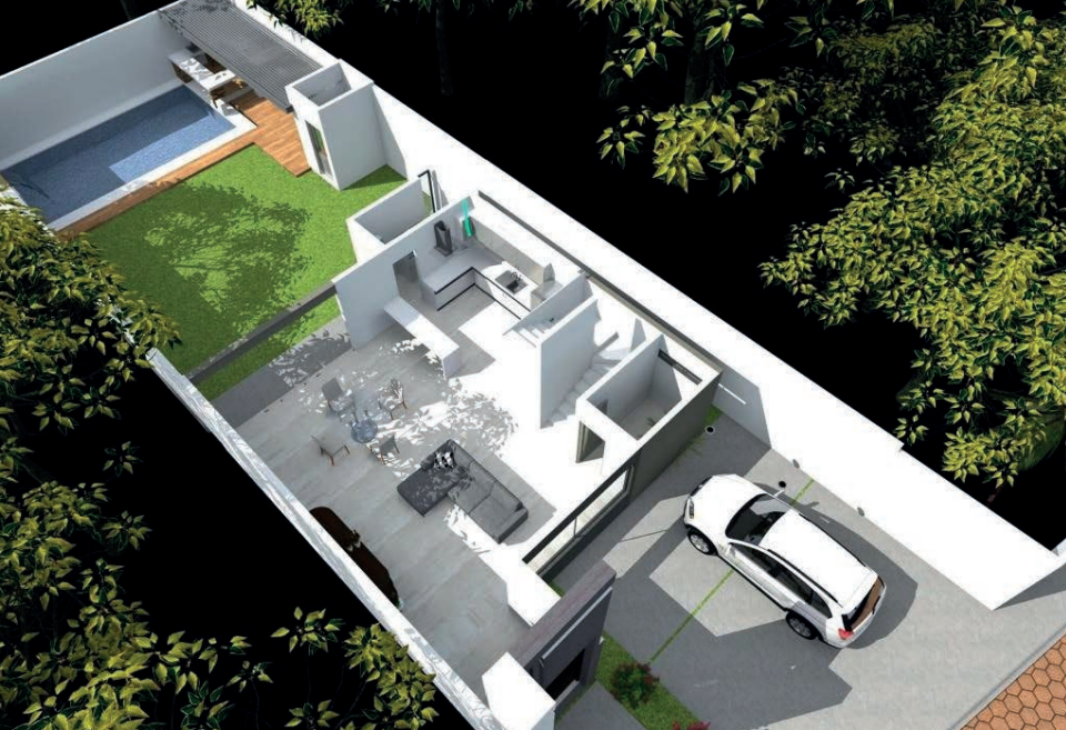 3 de 3: Vista panorámica de la estructura y distribución de la casa.