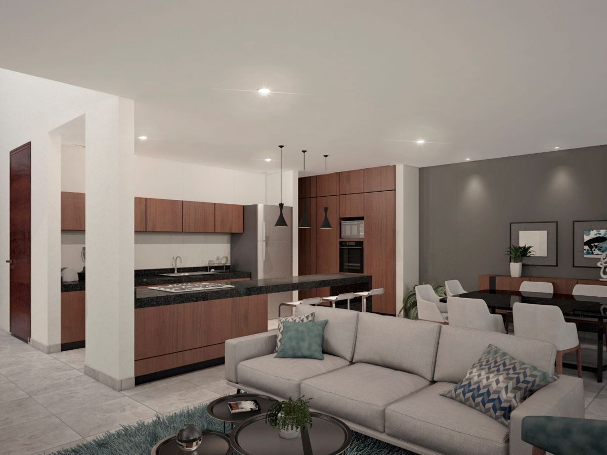 7 de 7: Sala casa condominio venta  privada Zendera Conkal Mérida