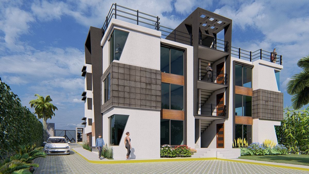 4 de 19: Render 
Fachada 