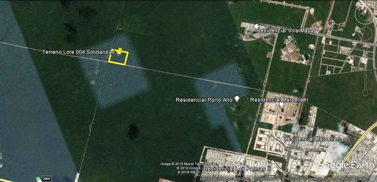 Terreno en Venta en Playa del Carmen, Solidaridad Quintana Roo de 5.2 Hectareas