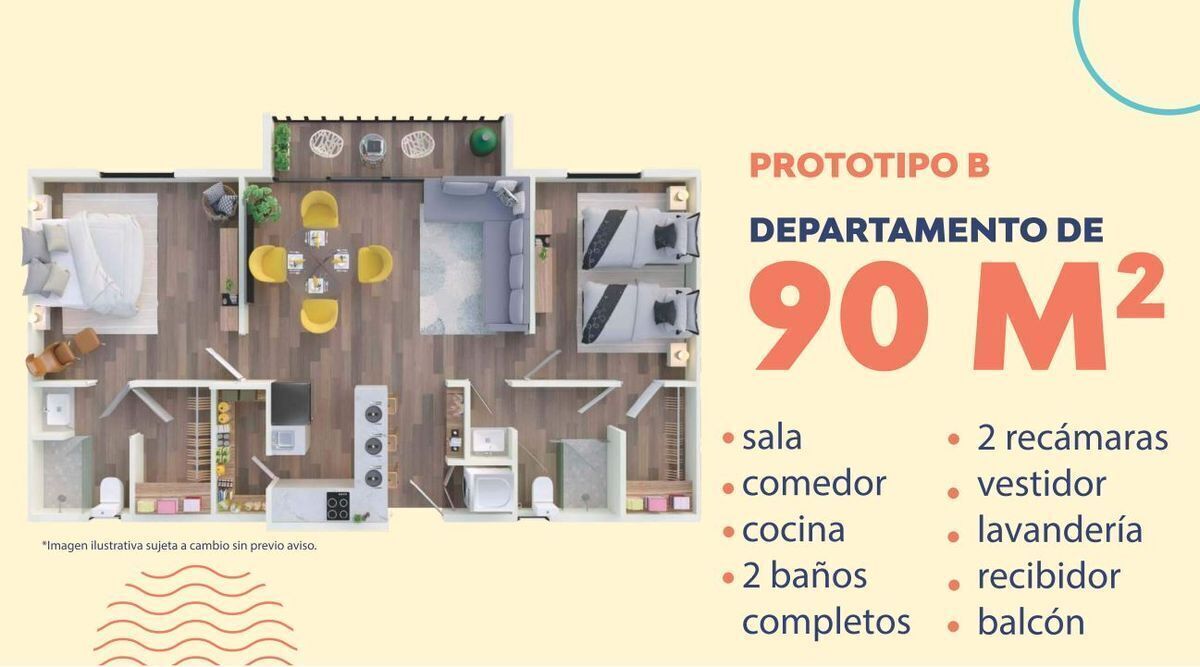 6 de 17: distribución Depto.  90M2