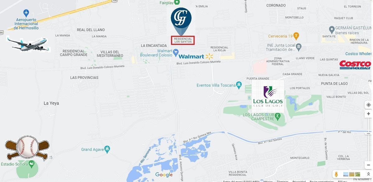 4 de 4: Mapa de la ciudad de terreno en Los Santos Hermosilllo